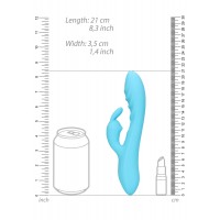 Loveline - akkus, vízálló, nyuszis csiklókaros vibrátor (kék) 85751 termék bemutató kép