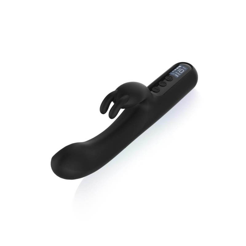 BLAQ - digitális, nyuszis csiklókaros vibrátor (fekete) 86153 termék bemutató kép