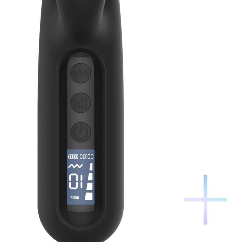 BLAQ - digitális, nyuszis csiklókaros vibrátor (fekete) 89085 termék bemutató kép