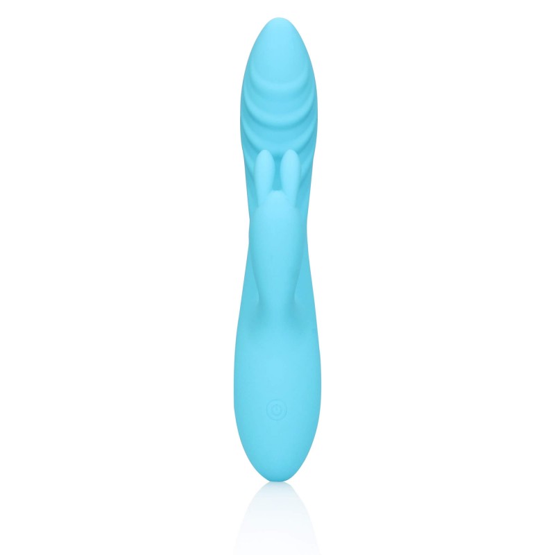 Loveline - akkus, vízálló, nyuszis csiklókaros vibrátor (kék) 85747 termék bemutató kép