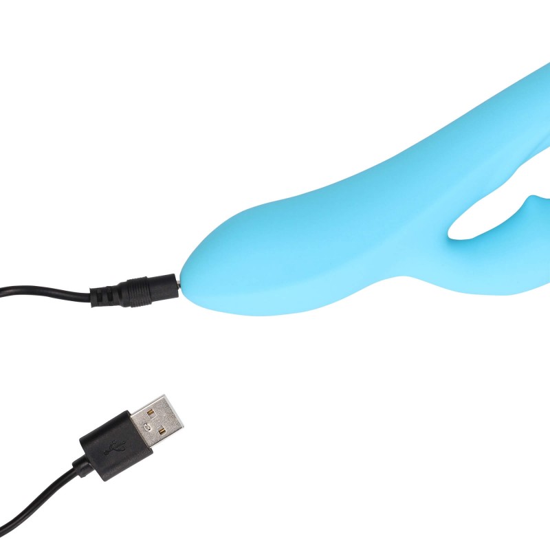 Loveline - akkus, vízálló, nyuszis csiklókaros vibrátor (kék) 85750 termék bemutató kép