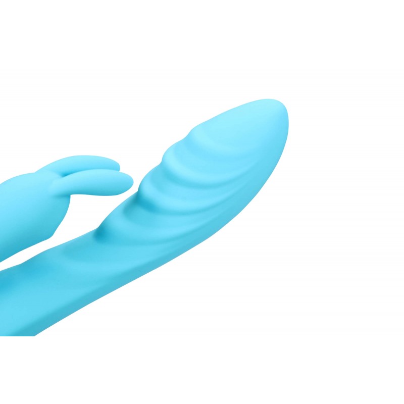 Loveline - akkus, vízálló, nyuszis csiklókaros vibrátor (kék) 85752 termék bemutató kép