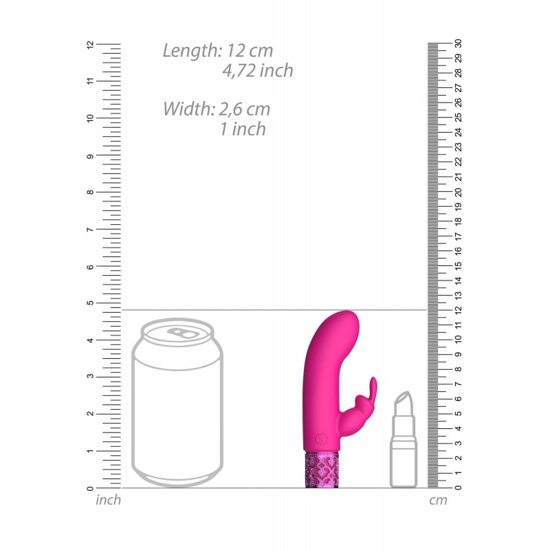 Royal Gems Dazzling - akkus csiklókaros vibrátor (pink) 75121 termék bemutató kép