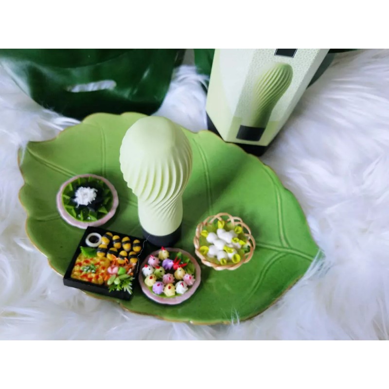 TENGA Iroha Zen - Matcha szuper puha szilikon vibrátor (zöld) 43437 termék bemutató kép
