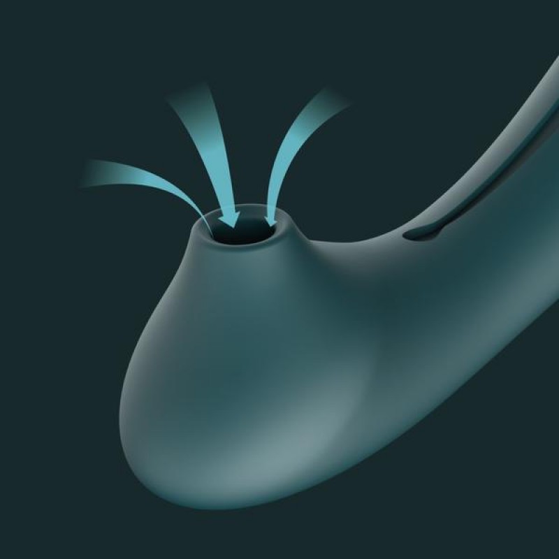 ZALO Queen - akkus impulzushullámos G-pont- és csiklóvibrátor (borvörös) 44292 termék bemutató kép