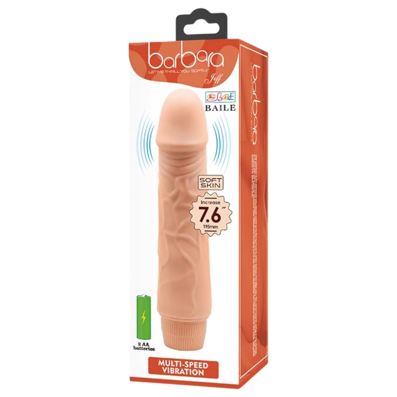Baile Barbara - élethű vibrátor - 19,5 cm (testszínű) 133039 termék bemutató kép
