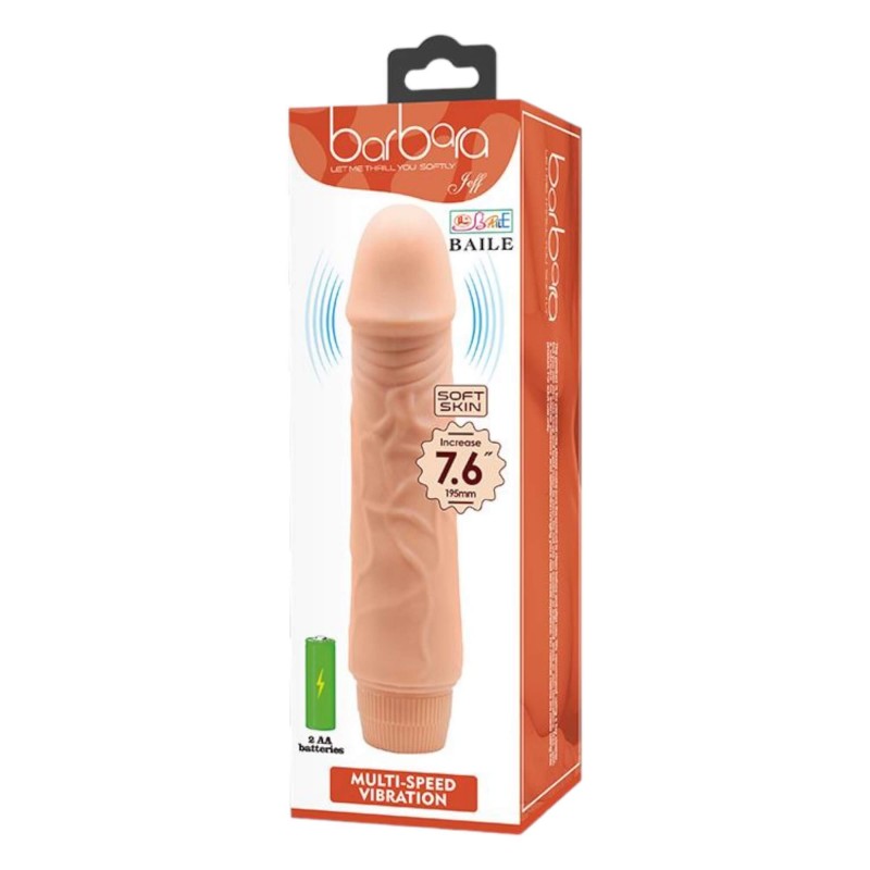 Baile Barbara - élethű vibrátor - 19,5cm (natúr) 90856 termék bemutató kép