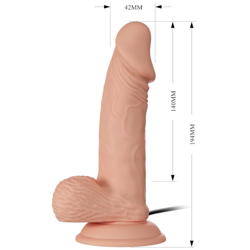 Baile Zebulon - élethű, herés vibrátor - 19 cm (testszínű) 142729 termék bemutató kép