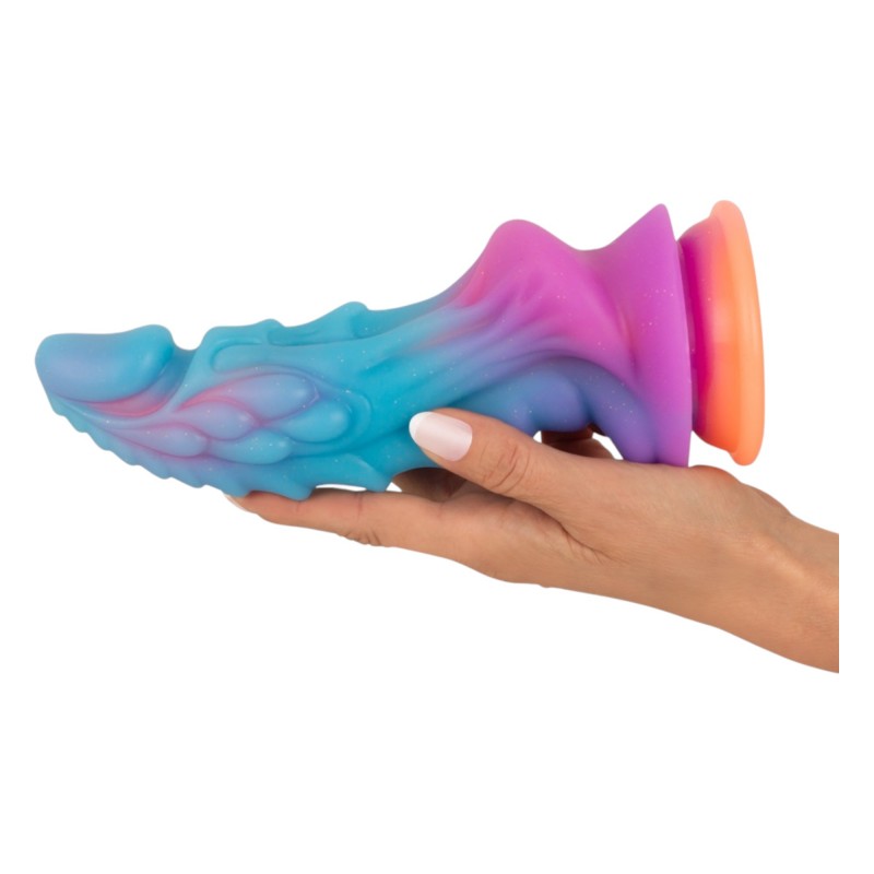 Beasty Cocks - földönkívüli szilikon dildó (kék-narancs) 96339 termék bemutató kép