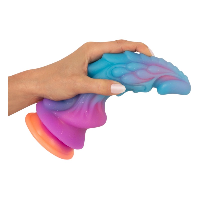 Beasty Cocks - földönkívüli szilikon dildó (kék-narancs) 96340 termék bemutató kép