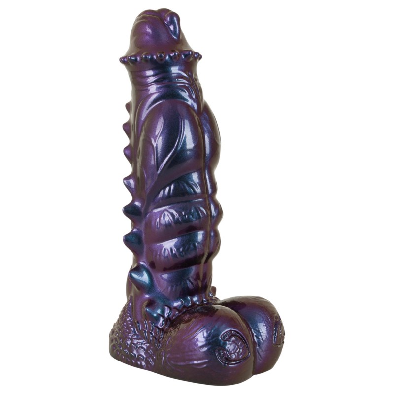 Beasty Cocks Tech-Zilla Bang - tapadókorongos monster dildó (lila) 149292 termék bemutató kép