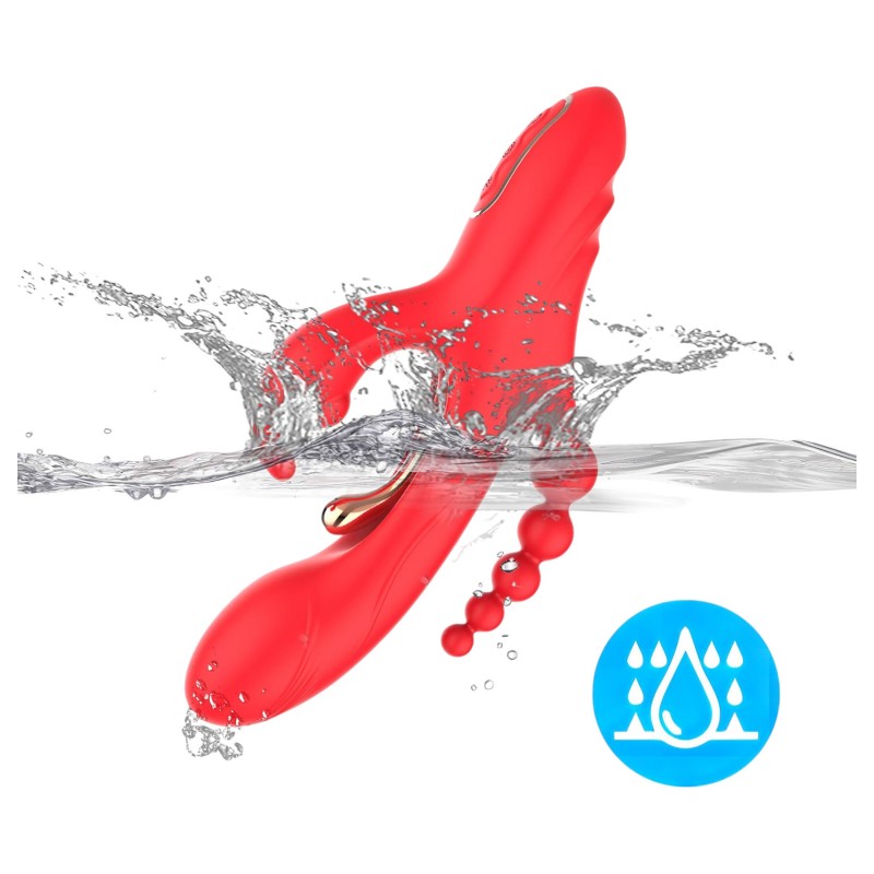 Bestoy - 3 ágú, nyelves vibrátor (piros) 119088 termék bemutató kép