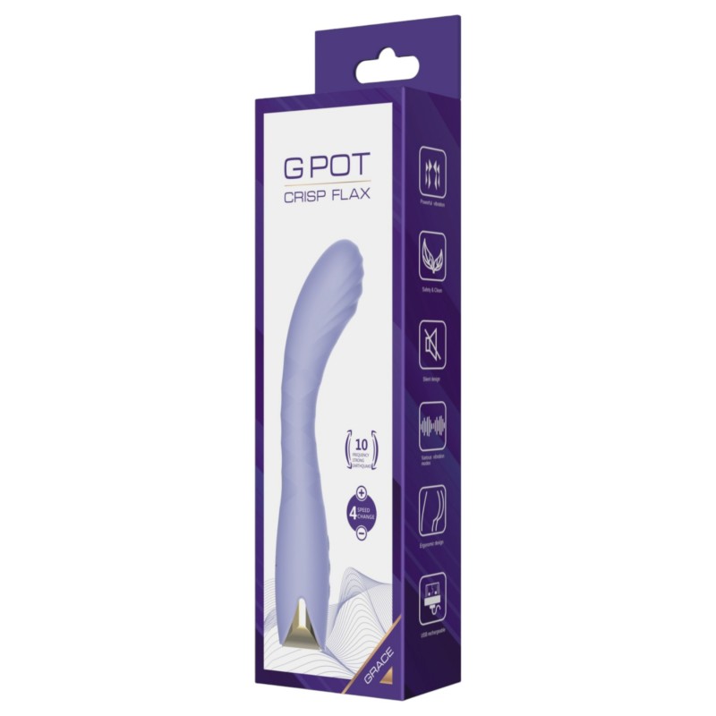 Biu-Biu - hajlított G-pont vibrátor (lila) 123035 termék bemutató kép