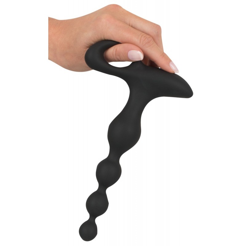 Black Velvets - gyöngyös anál vibrátor (fekete) 44809 termék bemutató kép