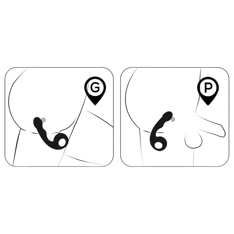 Black Velvets - G és P pont vibrátor (fekete) 110792 termék bemutató kép