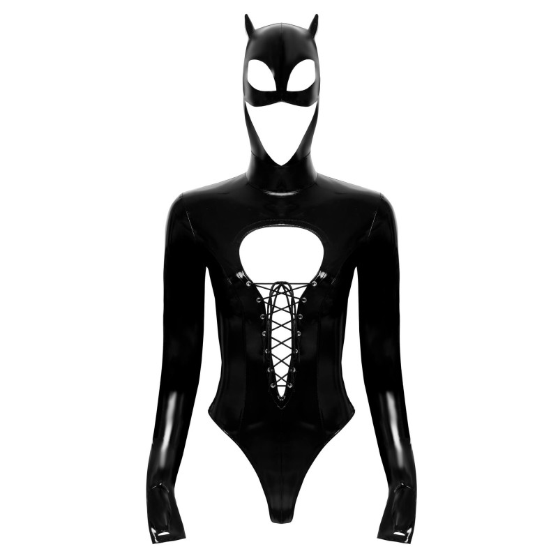 Black Velvet - hosszúujjú Batwoman body (fekete) 83235 termék bemutató kép