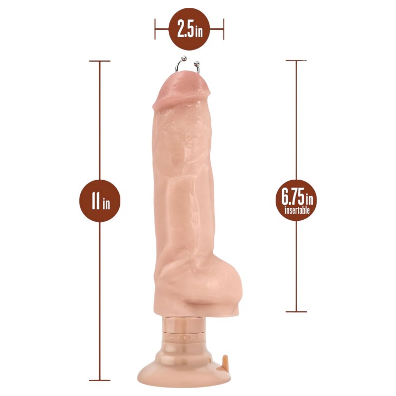 Blush Bad Boy - piercinges vibrátor - 33cm (natúr) 120480 termék bemutató kép
