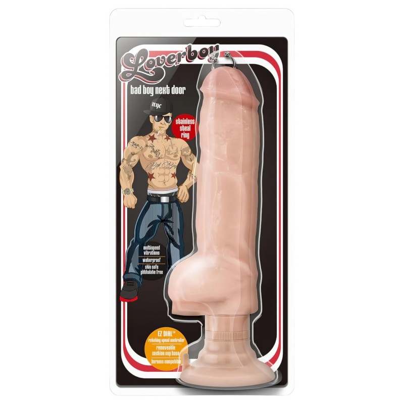 Blush Bad Boy - piercinges vibrátor - 33 cm (testszínű) 142779 termék bemutató kép