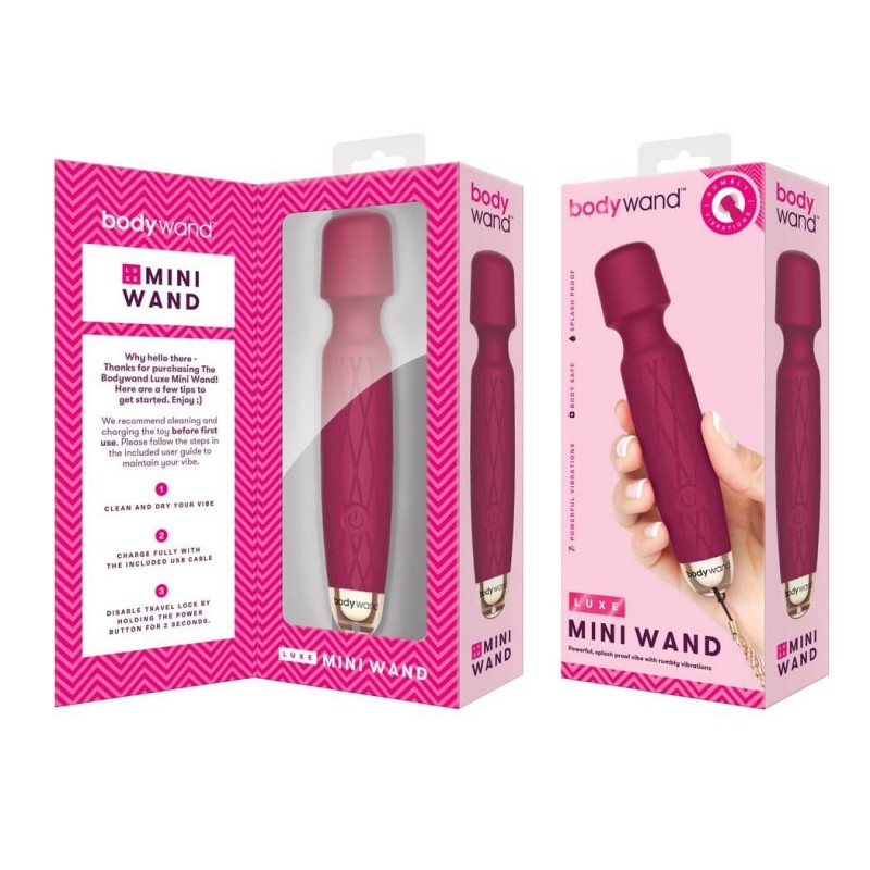 Bodywand Luxe - akkus, mini masszírozó vibrátor (rózsaszín) 31776 termék bemutató kép