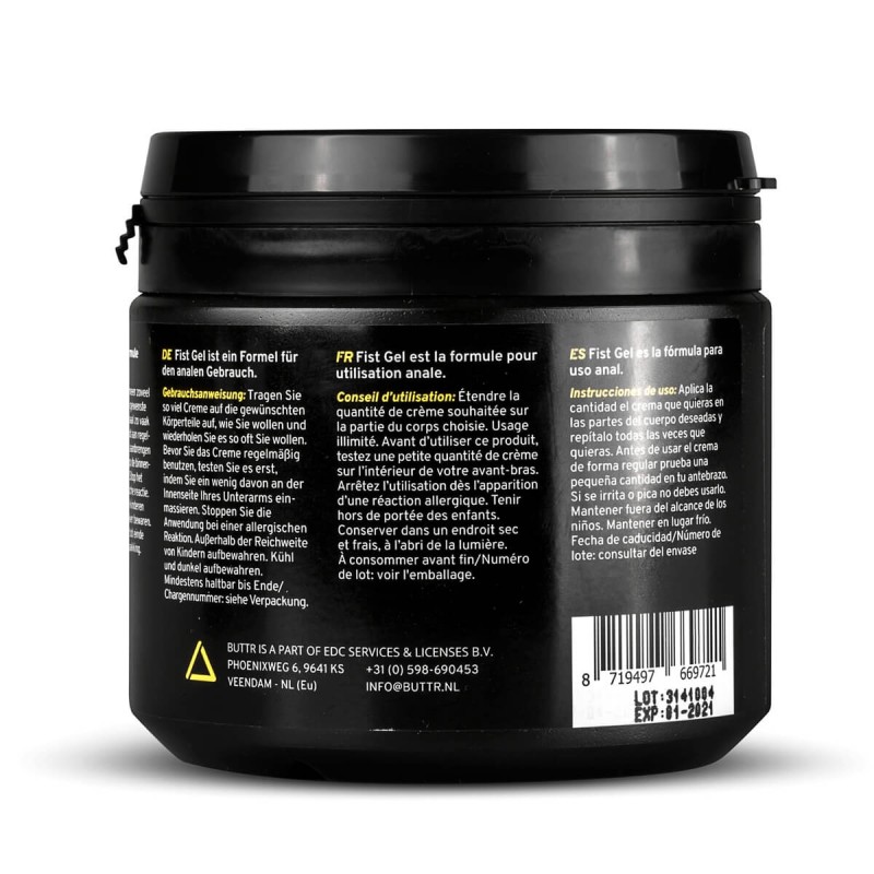 BUTTR Fisting Gel - öklöző, vízbázisú síkosító gél (500ml) 34463 termék bemutató kép