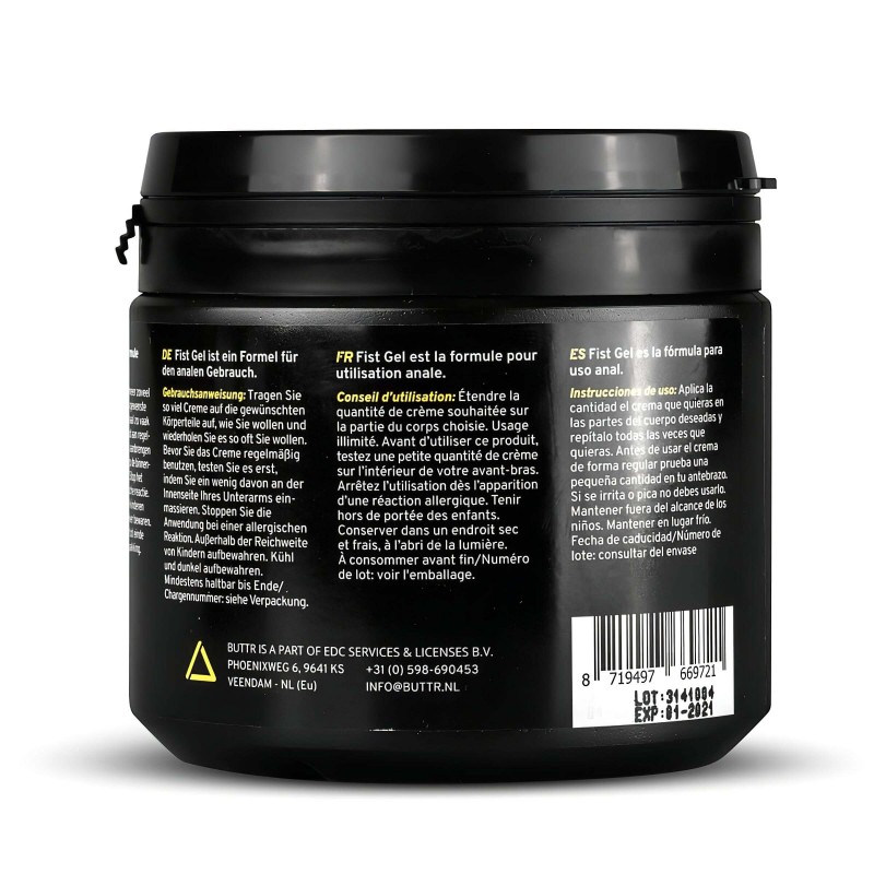 BUTTR Fisting Gel - öklöző, vízbázisú síkosító gél (500ml) 109596 termék bemutató kép