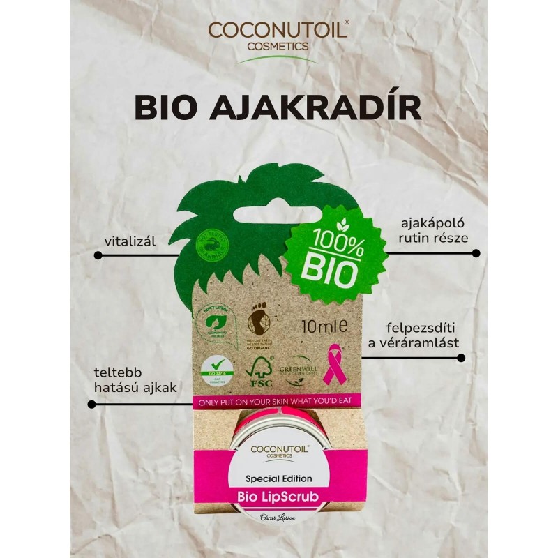 Coconutoil - Bio Ajakradír (10ml) 90635 termék bemutató kép