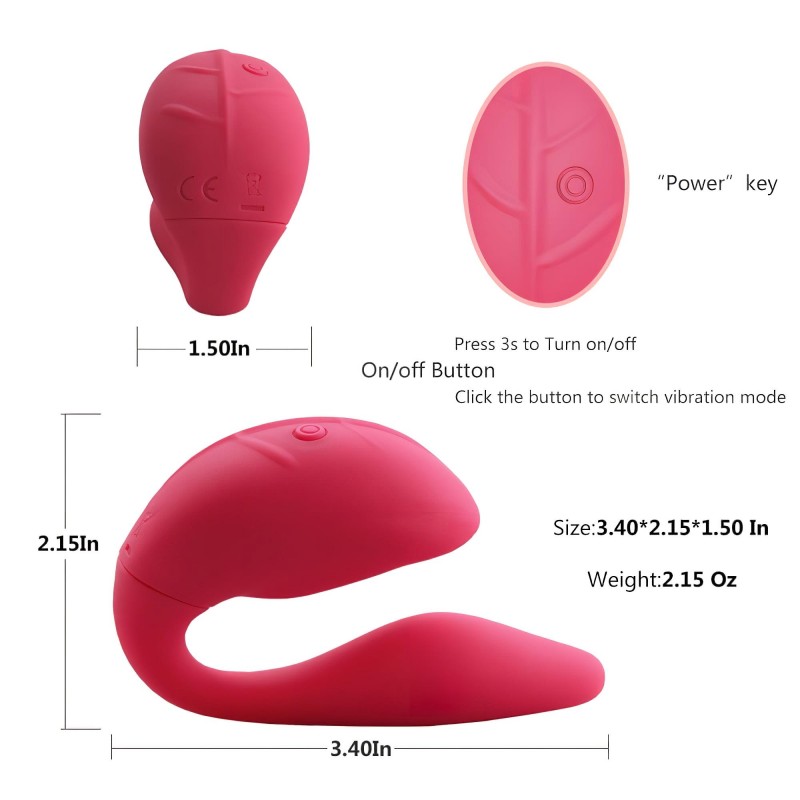 Cotoxo Cupid 2 - távirányítós párvibrátor (piros) 105193 termék bemutató kép