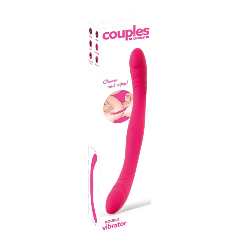 Couples Choice - dupla végű vibrátor (pink) 124213 termék bemutató kép