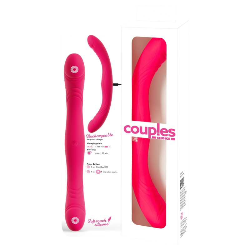 Couples Choice - dupla végű vibrátor (pink) 124214 termék bemutató kép