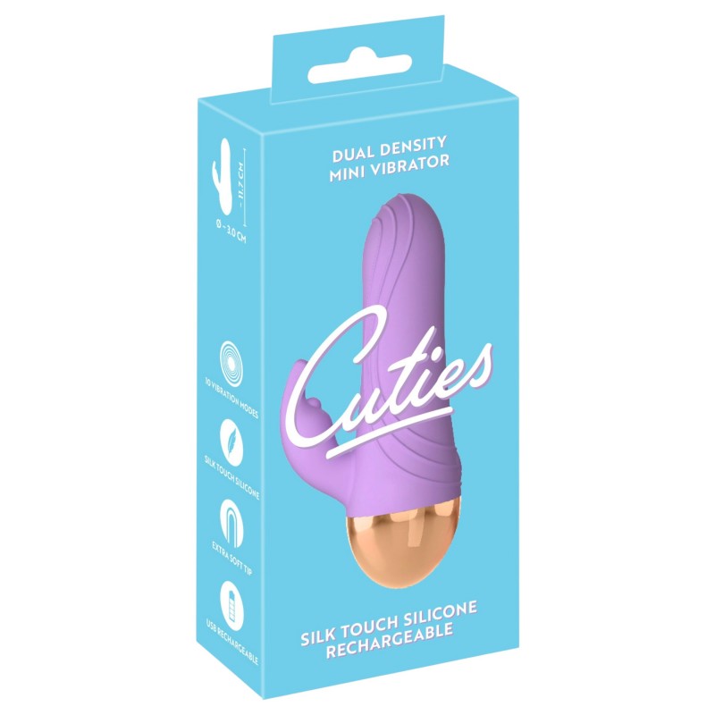 Cuties - akkus, vízálló mini csiklókaros vibrátor (lila) 151417 termék bemutató kép