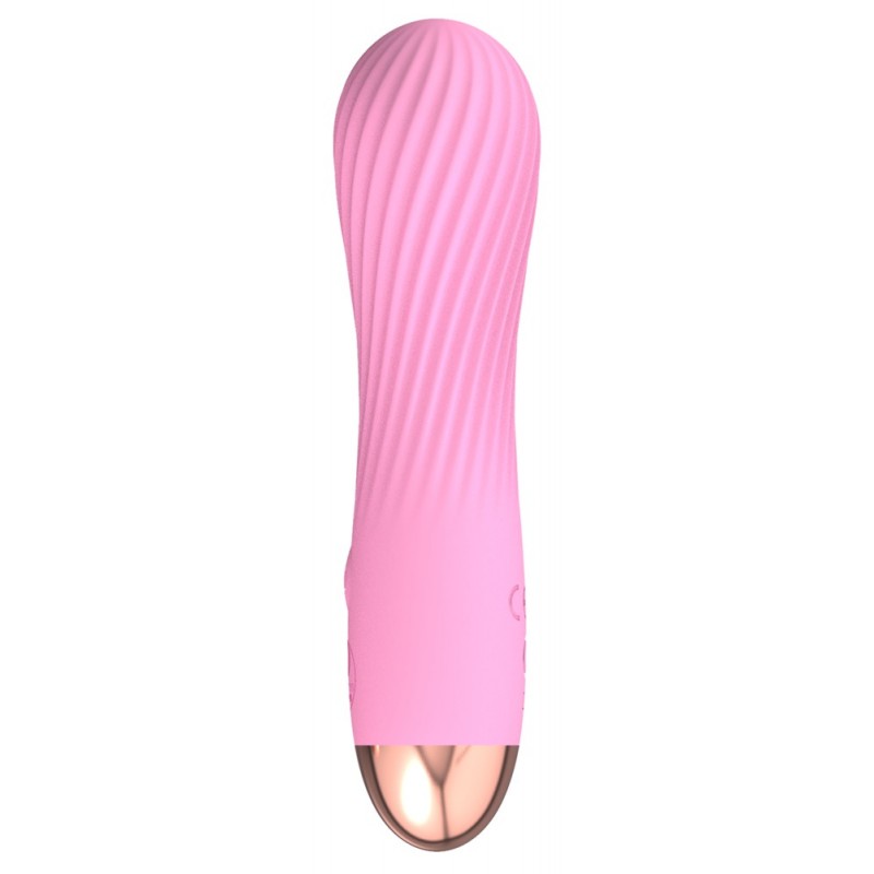 Cuties Mini - akkus, vízálló, spirál vibrátor (pink) 44343 termék bemutató kép