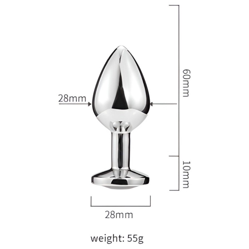 Desirel Pink Jewel S - anál plug (ezüst-pink) 97952 termék bemutató kép