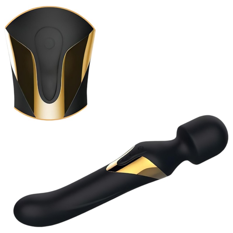 Dorcel Dual Orgasms Gold - 2in1 masszírozó vibrátor (fekete) 100955 termék bemutató kép