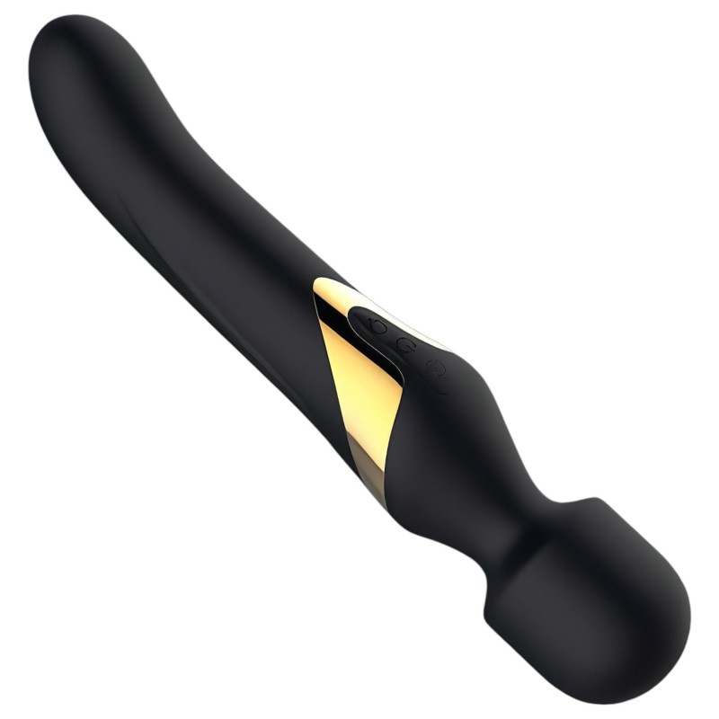 Dorcel Dual Orgasms Gold - 2in1 masszírozó vibrátor (fekete) 100959 termék bemutató kép