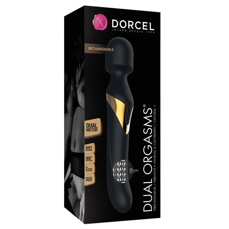Dorcel Dual Orgasms Gold - 2in1 masszírozó vibrátor (fekete) 100960 termék bemutató kép