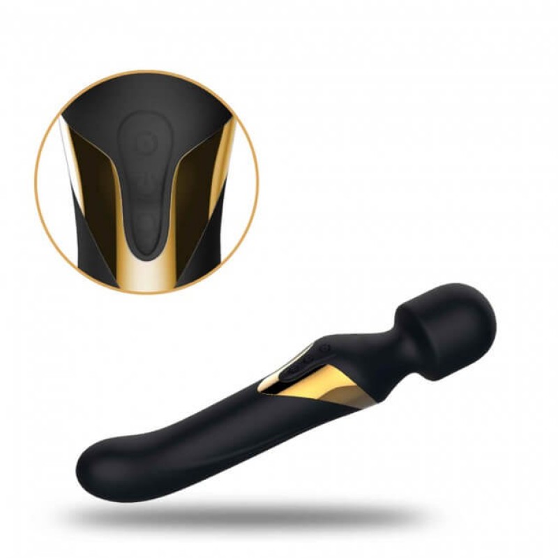 Dorcel Dual Orgasms Gold - 2in1 masszírozó vibrátor (fekete) 50874 termék bemutató kép