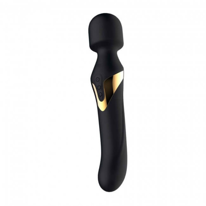 Dorcel Dual Orgasms Gold - 2in1 masszírozó vibrátor (fekete) 50877 termék bemutató kép