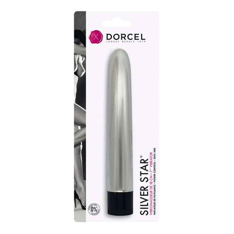 Dorcel Silver Star - klasszikus rúd vibrátor (ezüst) 39919 termék bemutató kép