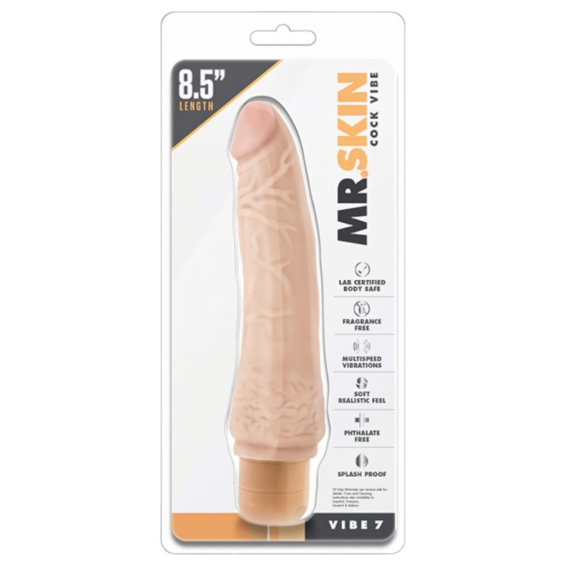 Dr. Skin Vibe No.7. - élethű vibrátor (testszínű) 142192 termék bemutató kép