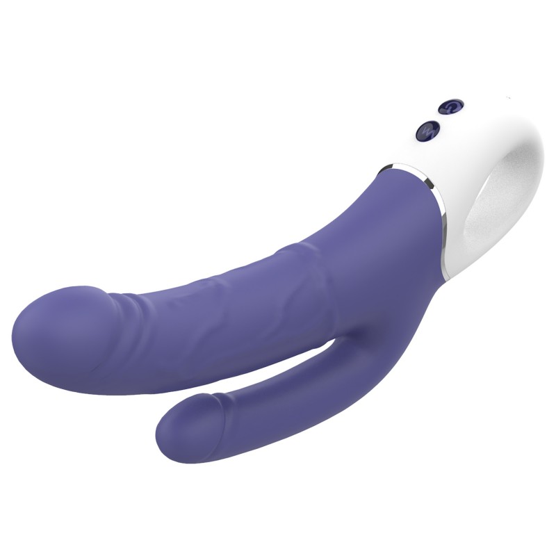 Dreamtoys Essentials - dupla vibrátor (lila) 139721 termék bemutató kép