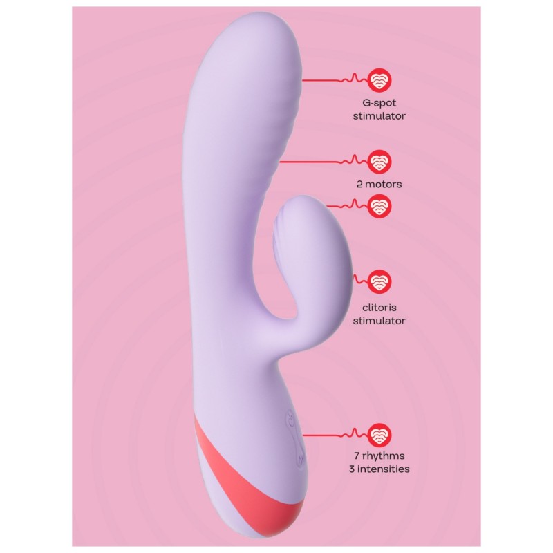 Dreamtoys Love Signal - csiklókaros vibrátor (lila) 144909 termék bemutató kép