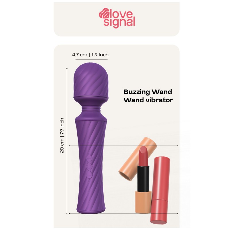 Dreamtoys Love Signal - masszírozó wand vibrátor (lila) 154797 termék bemutató kép
