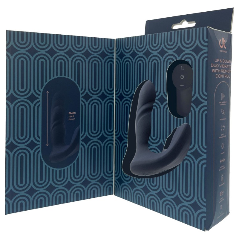 Dreamtoys Pulz - lökő párvibrátor távirányítóval (sötétkék) 139825 termék bemutató kép