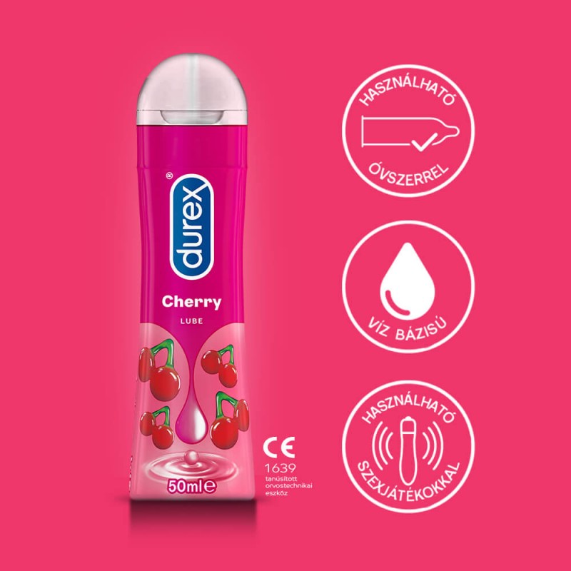 Durex Play Cherry - meggyes síkosító (50ml) 49584 termék bemutató kép