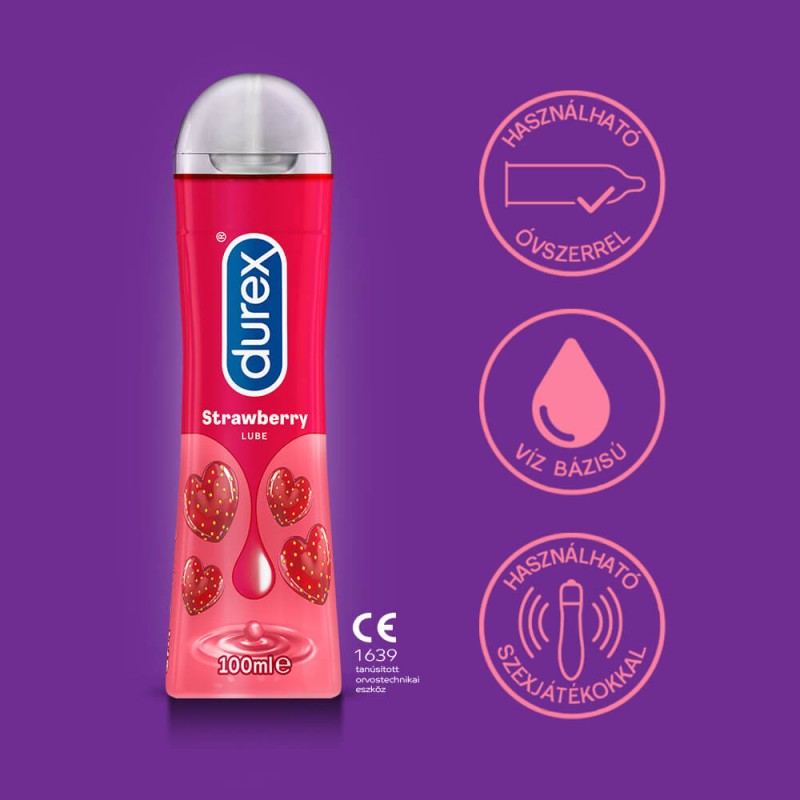 Durex Play Strawberry - epres síkosító (50ml) 49466 termék bemutató kép