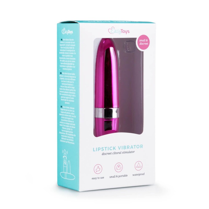 Easytoys Lipstick - vízálló rúzsvibrátor (pink) 37020 termék bemutató kép