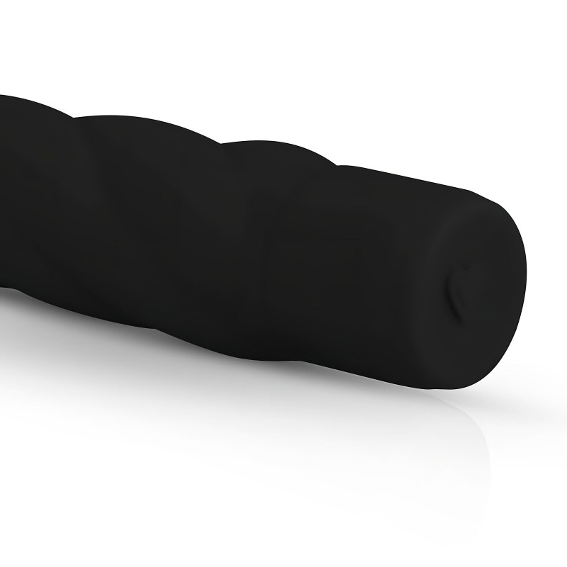 EasyToys Power Vibe - csavart szilikon rúdvibrátor (fekete) 158693 termék bemutató kép