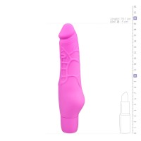 Easytoys Power Vibe - normál szilikon pénisz vibrátor (pink) 35756 termék bemutató kép