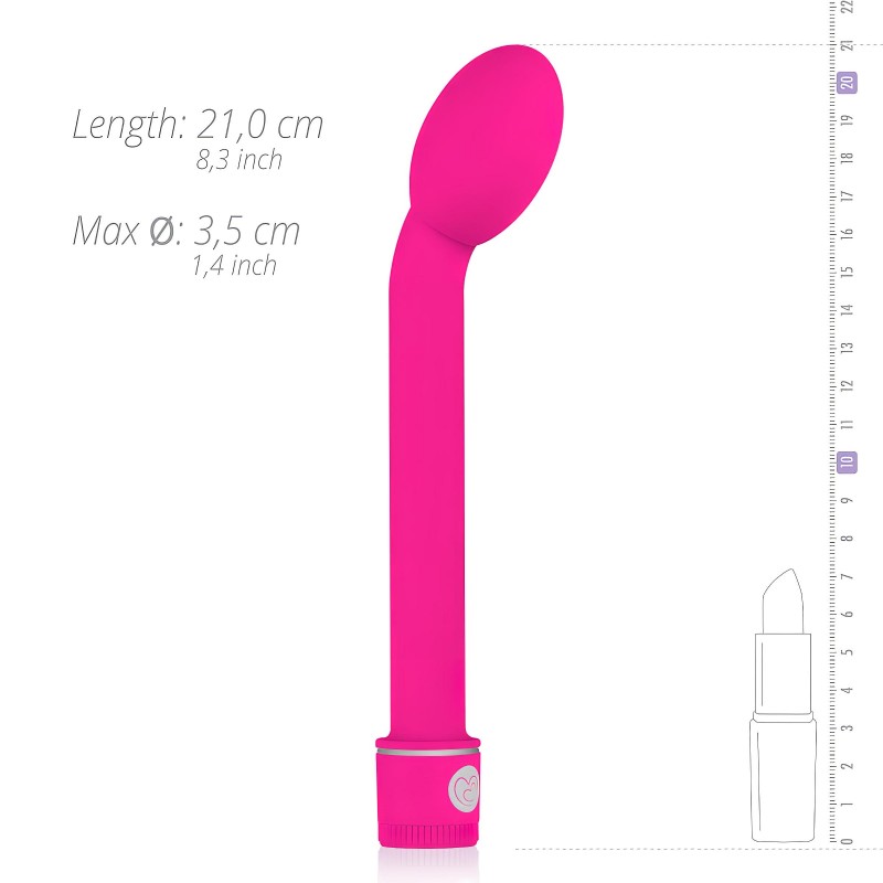 EasyToys Slim - vékony, hajlított fejű G-pont vibrátor (pink) 156011 termék bemutató kép
