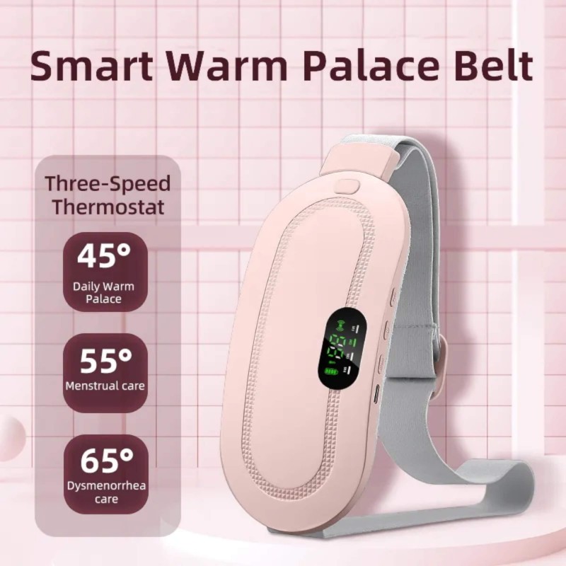 EMS - Smart Warm Palace Belt - menstruációs melegítő öv (rózsaszín) 90007 termék bemutató kép
